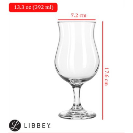 Poco Grande Glass 392ml/ Juice Glass/ Soft Drink Glass/ Gelas Kaca Kaki - LIBBEY 3717