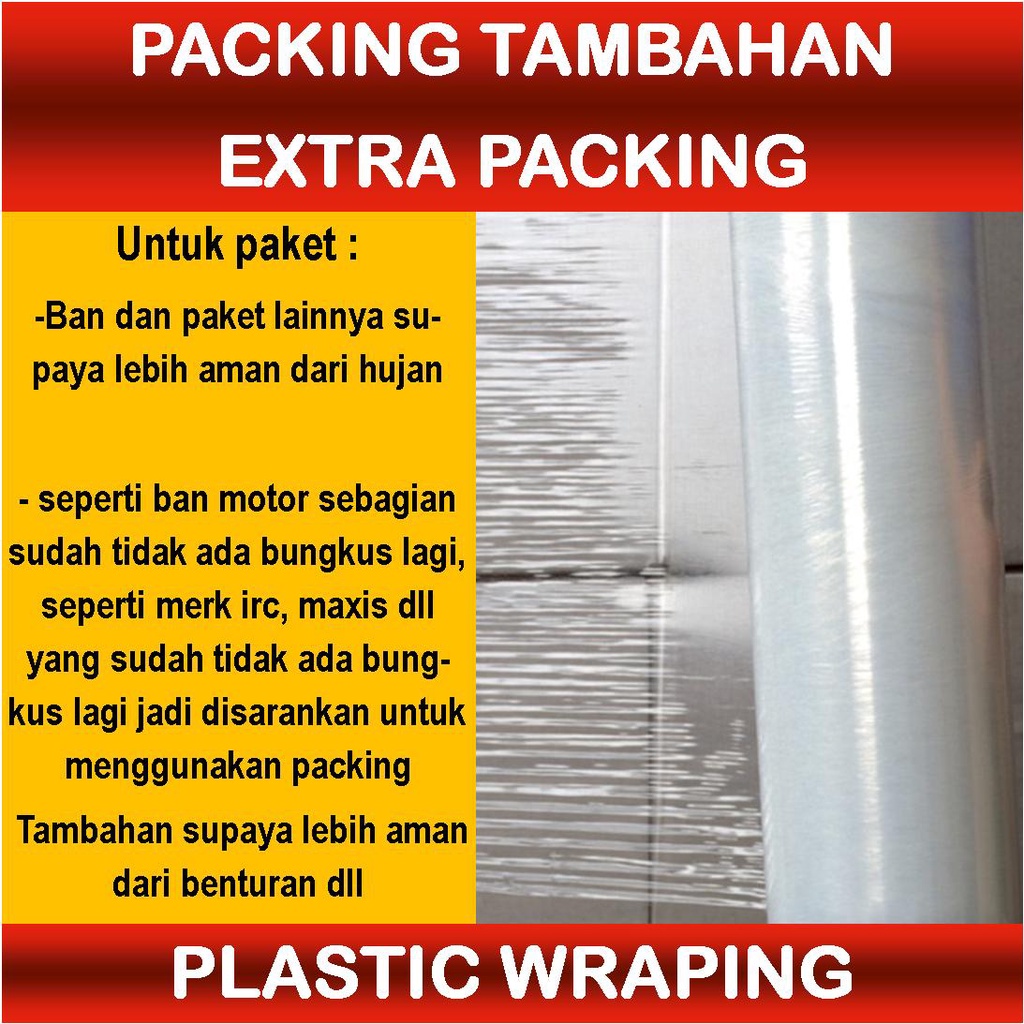 

Packing tambahan Plastik Wrapping PLASTIK WRAP agar Paket lebih aman terutama dari air