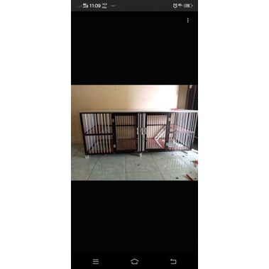 Kandang Kucing Alumunium 2 kamar Memanjang