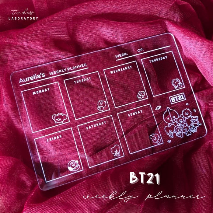 

[RESTOCK] Acrylic Planner BTS / BT21 - 14x21 cm