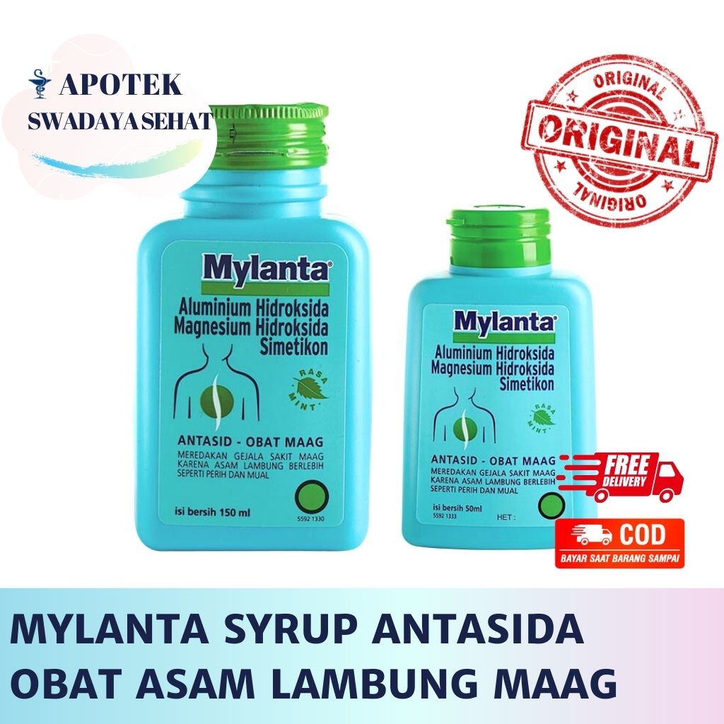 MYLANTA SYRUP 150 ML - Obat Asam Lambung 50 ML Maag Nyeri Ulu Hati Perut Kembung Antasid Sirup