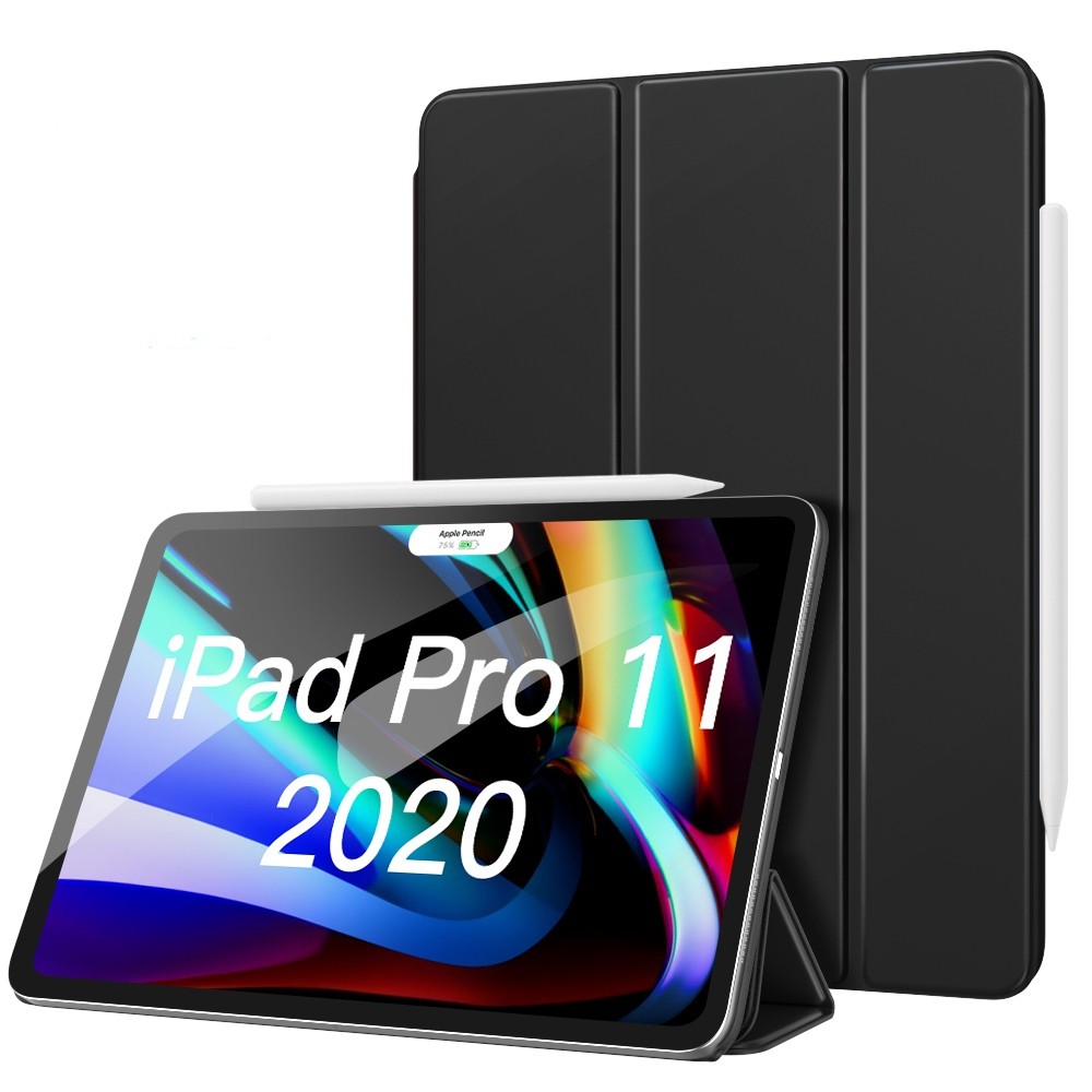 Book Case Ipad Pro 11 2018/2020/2021 11 inch Book Cover Black Smart Case HITAM