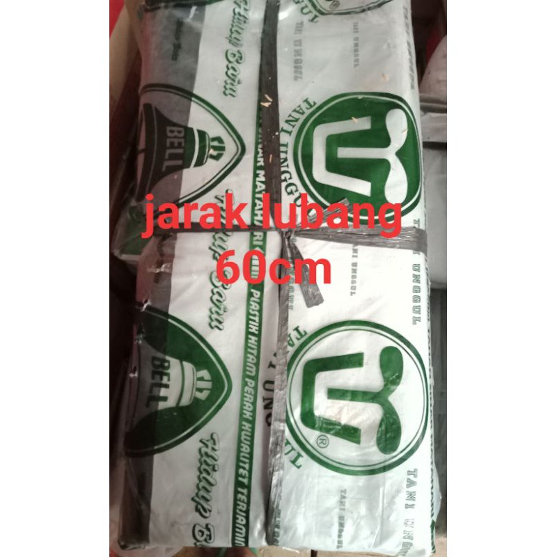 PLASTIK MULSA BELL UDAH BERLUBANG JARAK LUBANG 60CM 18,2 KG