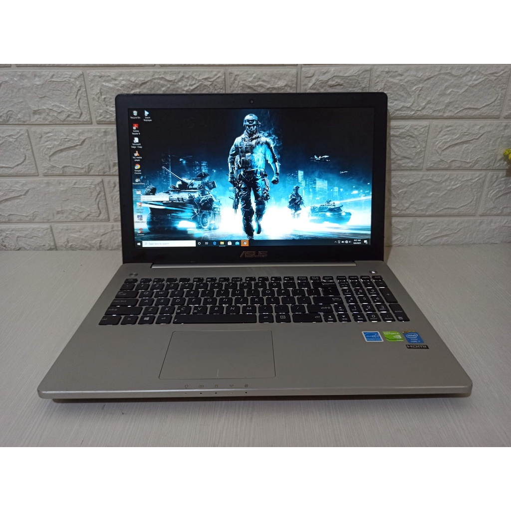Asus N550JV Gaming Core i7-4710HQ RAM 8GB Dual VGA Nvidia 750m Laptop Second Bekas Murah Gen 4 N550J