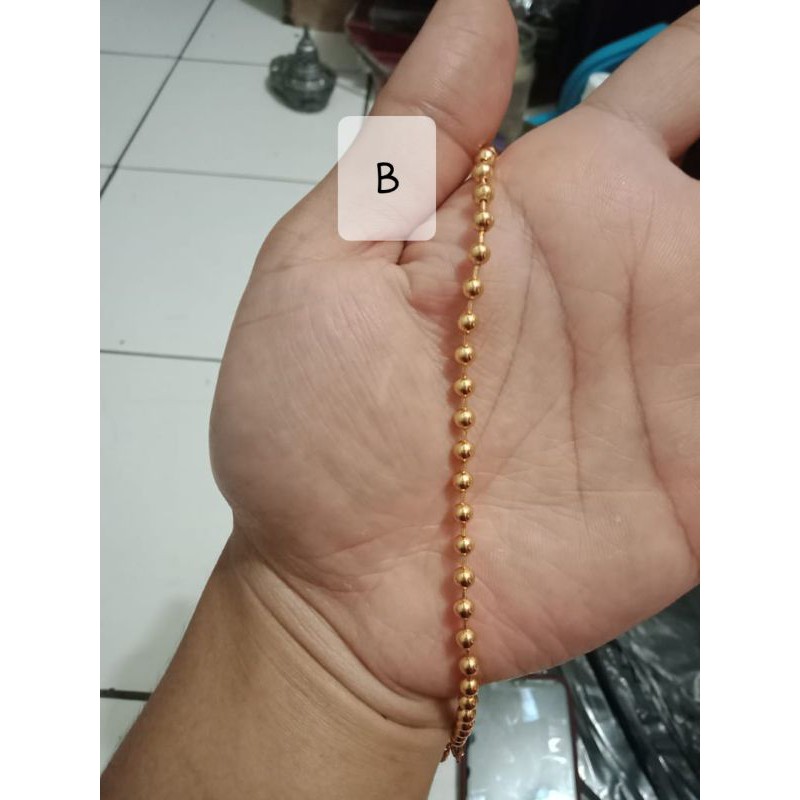 Gelang kaki xuping wanita lapis emas 25-30cm AL231