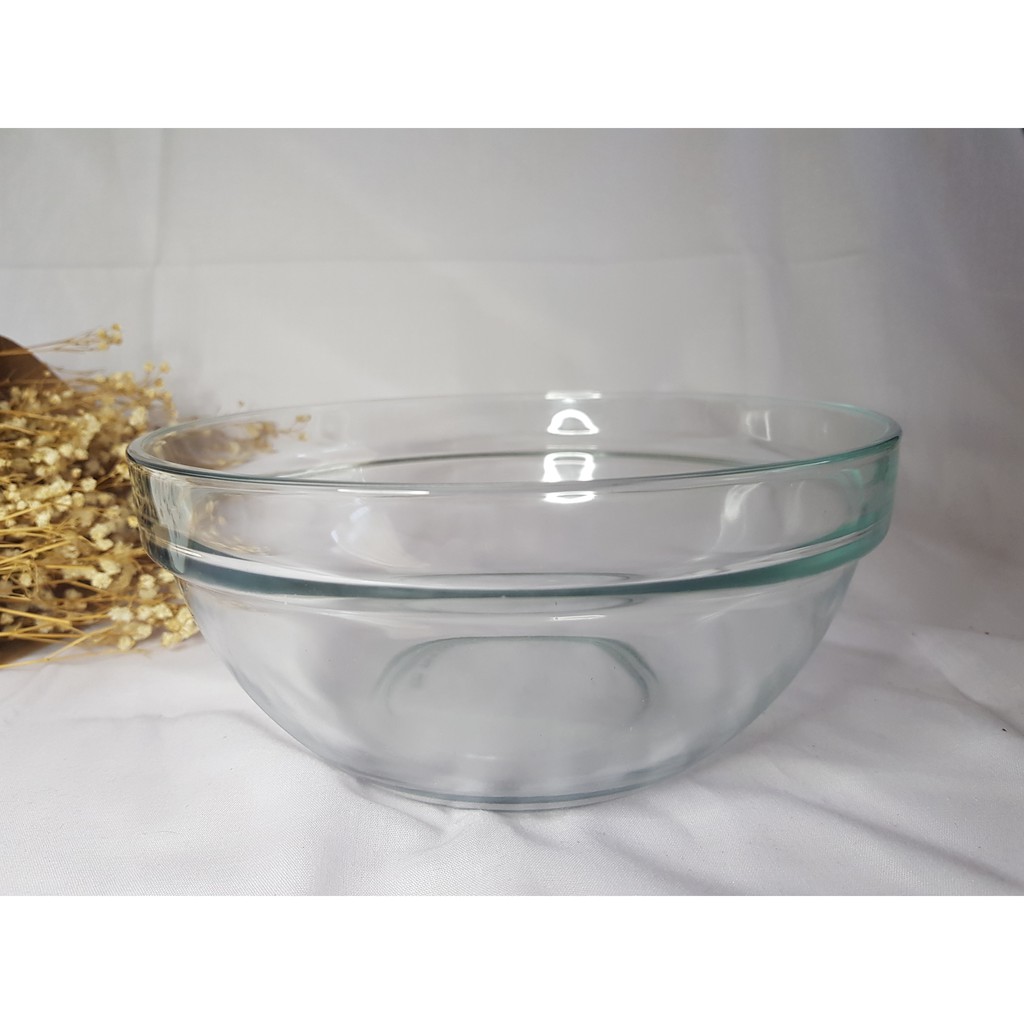 MANGKUK SAYUR MIXING BOWL KACA BENING CLEAR KIG DIAMETER 20 CM MANGKOK SALAD