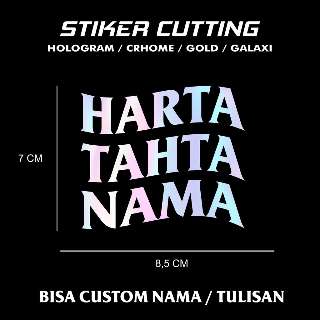  TERMURAH STIKER HARTA  TAHTA  NAMA BISA CUSTOM NAMA DAN 