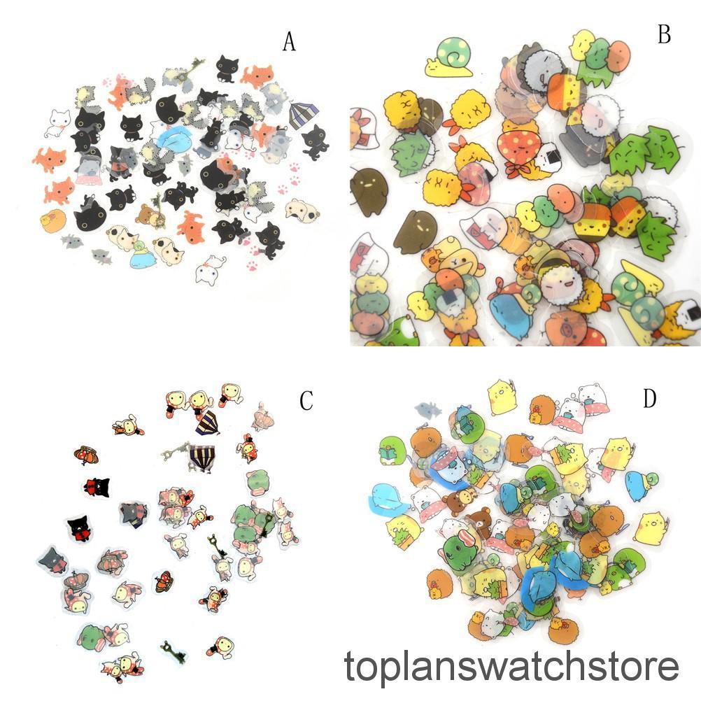 Bayar Di Tempat]Stiker Kertas PVC Gambar Kucing Lucu