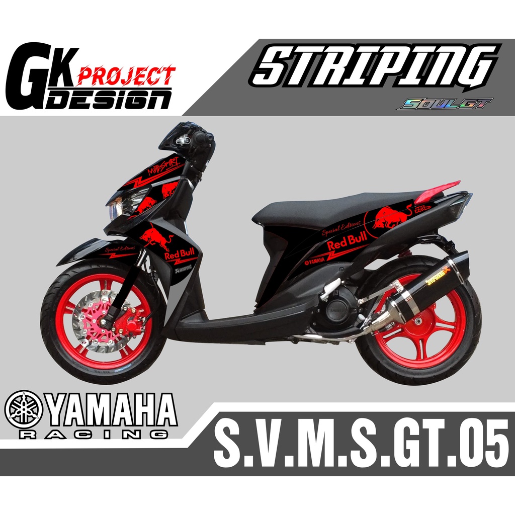 STICKER STRIPING MIO SOUL GT - STICKER MOTOR YAMAHA MIO SOUL GT 115 TERBARU DESAIN 05