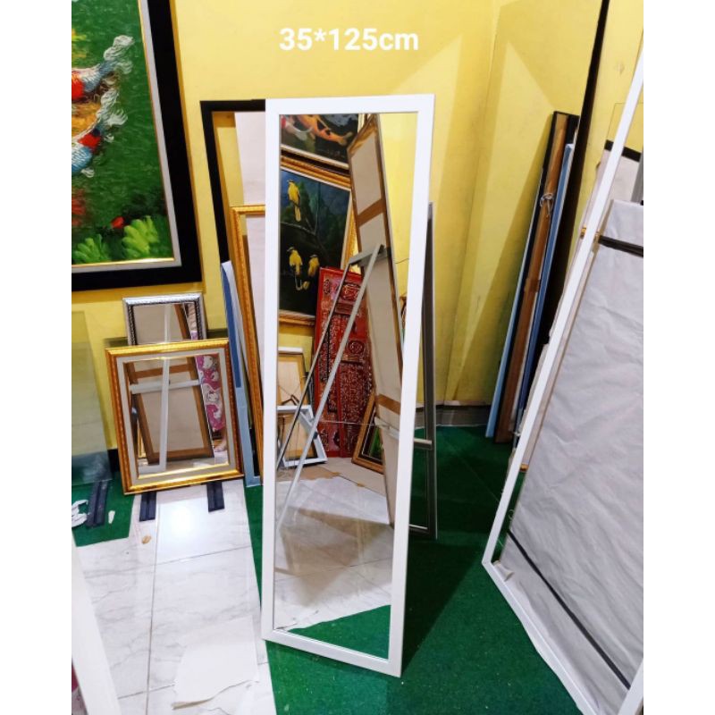 TERMURAH cermin Standing ukuran 35*125cm + packing kayu