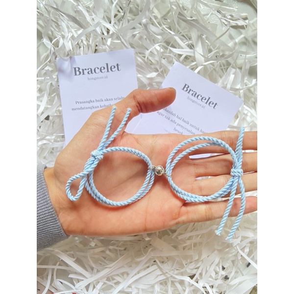 2 GELANG COUPLE MAGNET LUCU ANEKA WARNA GELANG PERSAHABATAN TALI KARET PASANGAN BESTIE