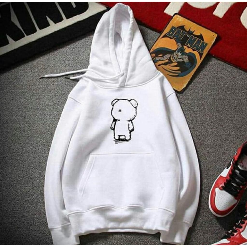 BEAR LONELY HOODIE WANITA - ATASAN KEKINIAN PREMIUM