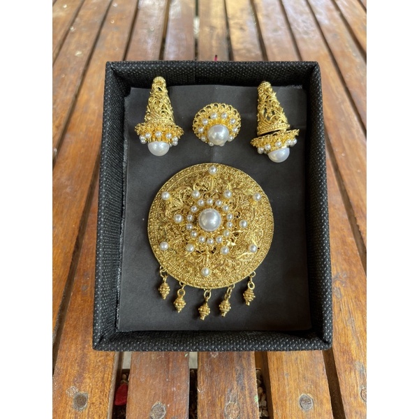 Set Bros Kelopak Single Mini Alpaka (Giwang Cerorot / Subeng Bali)