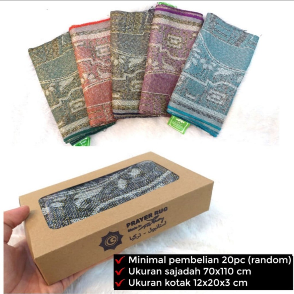 sajadah murat plus box/sajadah turkey dewasa tipis/bisa COD