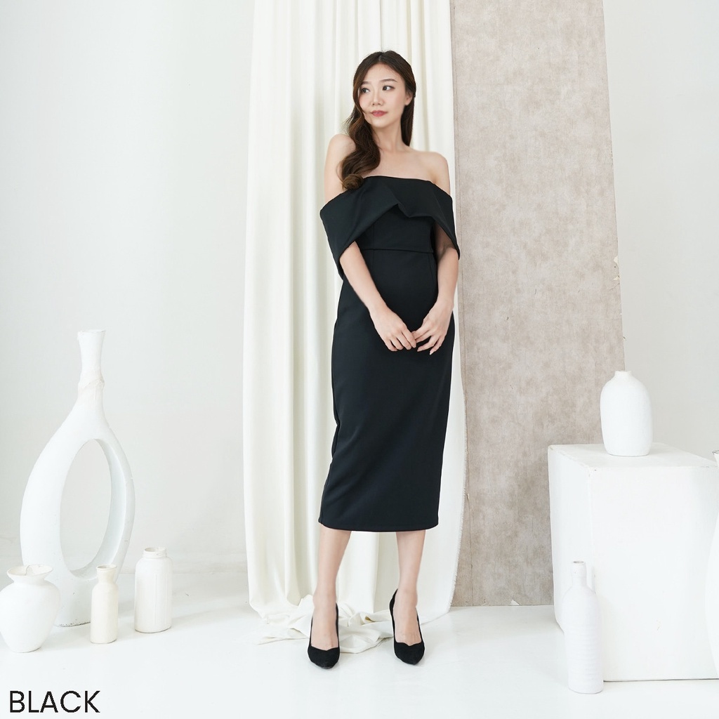 Dress Sabrina Giyomi Dress Wanita Korean Casual Party