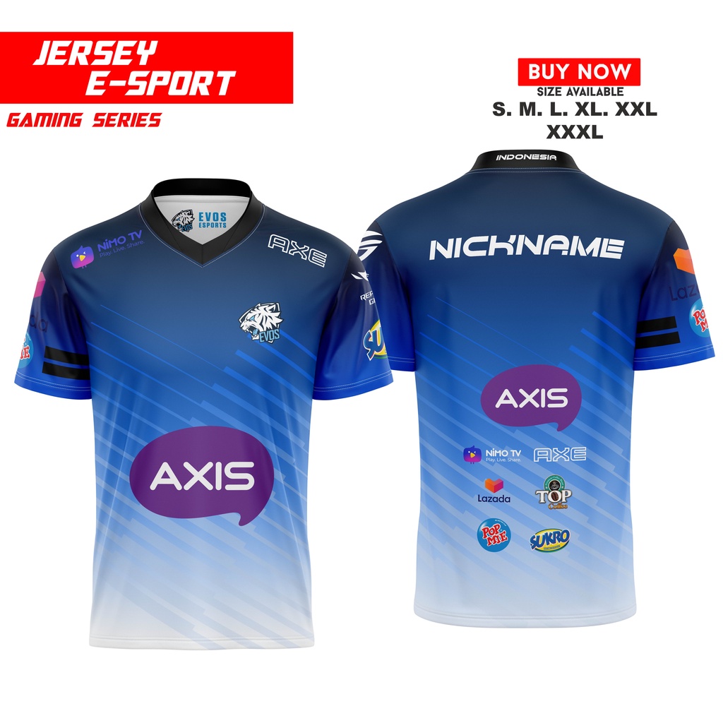 Jual JERSEY EVOS 2020 GRATIS NICKNAME GAMING Shopee Indonesia