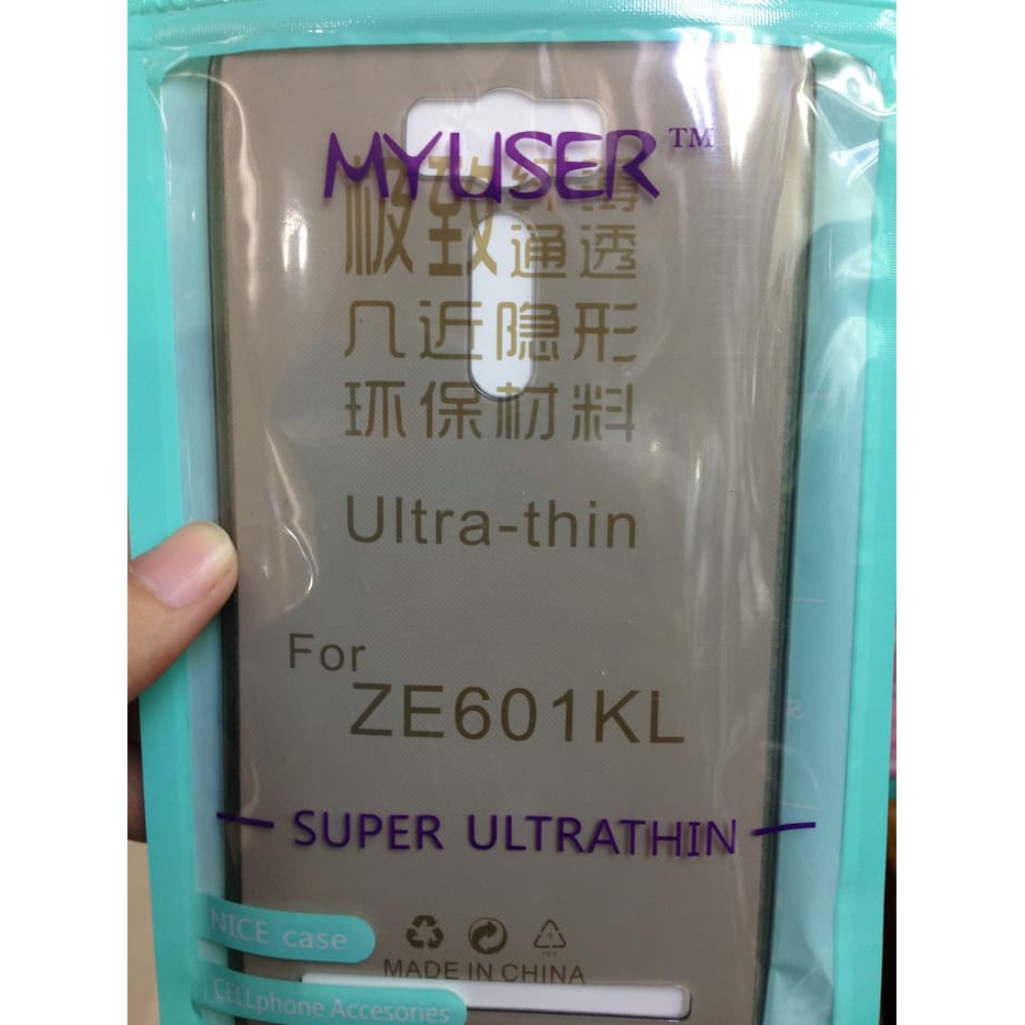 [termurah] Silikon Jelly case Asus Zenfone 2 Laser ZE601KL Hitam Transparan