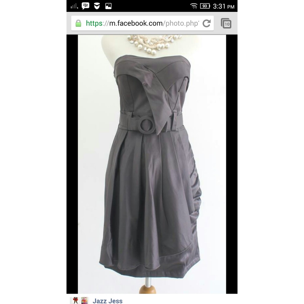 Grey Satin Dress