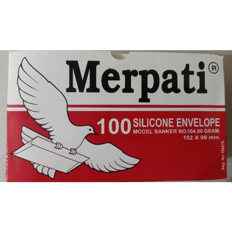

Amplop putih polos merpati isi 100 pcs