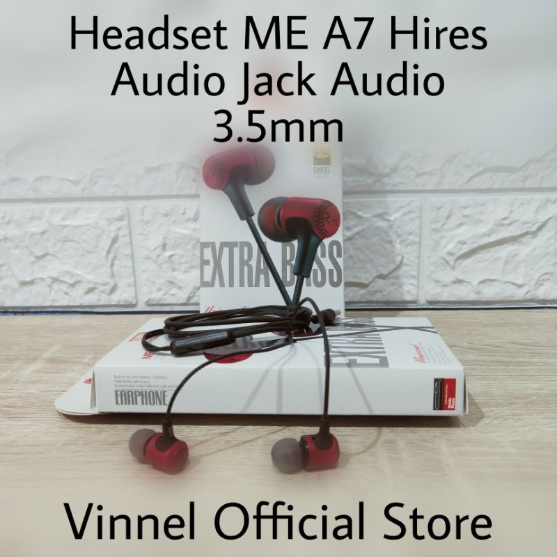 Headset ME-A7 Bass Earphones With Mic