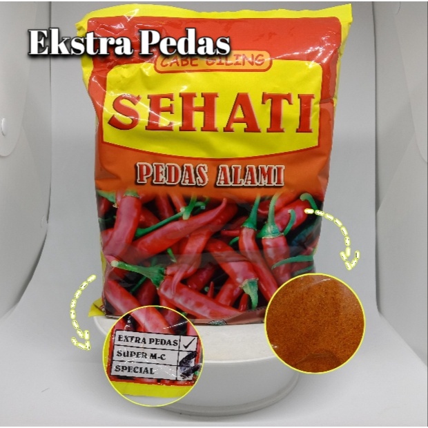 

Cabe Bubuk Merk Sehati Varian Ekstra Pedas Kemasan 1 Kg