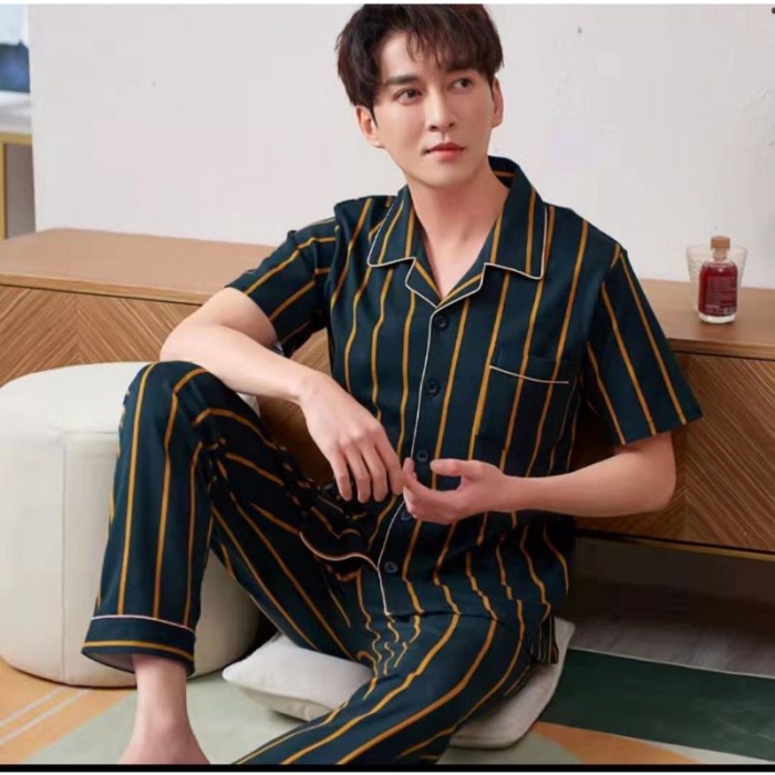 SETELAN SET PIYAMA PAJAMAS BAJU TIDUR PRIA DEWASA CP IMPORT PREMIUM LENGAN PENDEK STELAN CELANA
ONE 