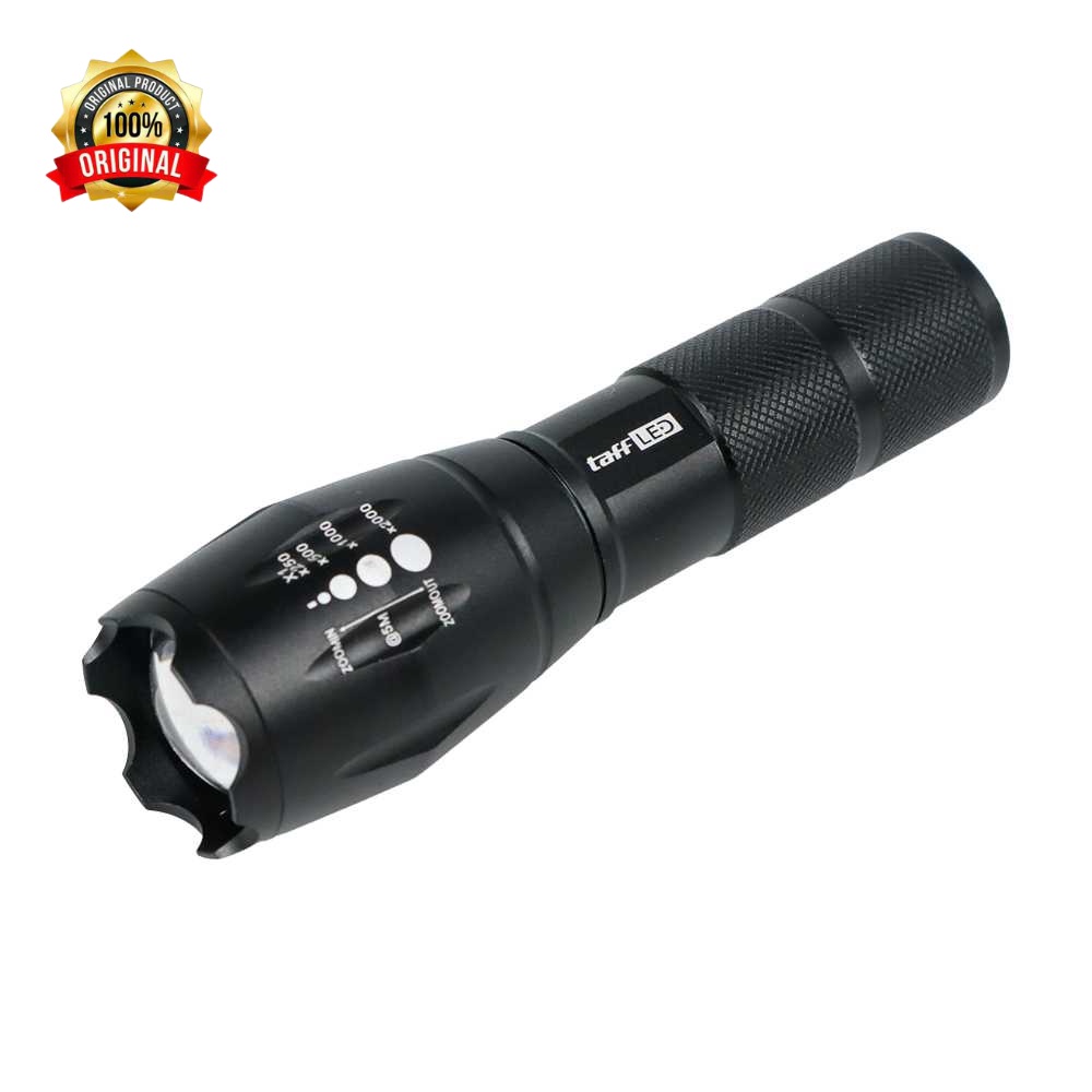 Senter LED USB Rechargable XML-T6 10000 Lumens TaffLED - E18u