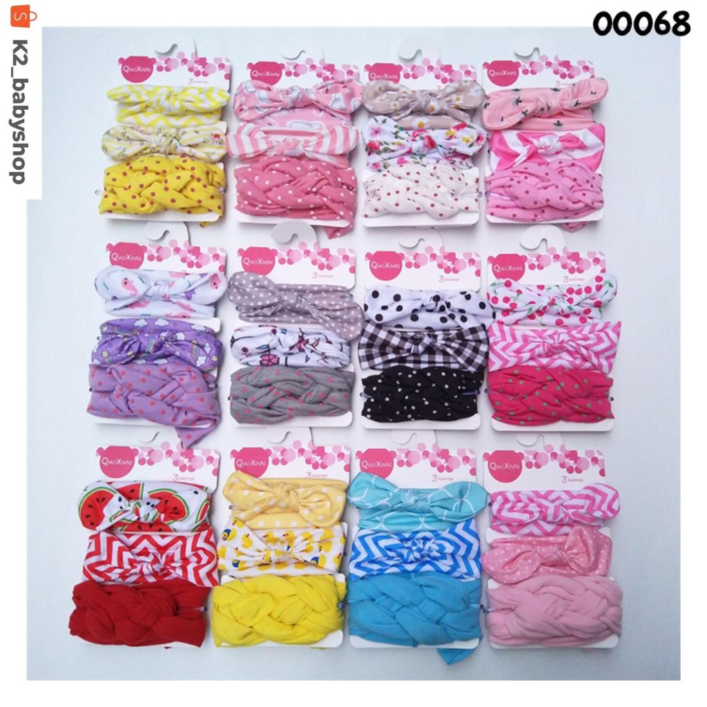 BABY K2 - BANDANA BAYI SET ISI 3 PCS KODE 00068