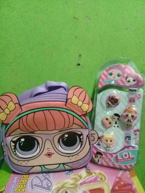  Tas  Bentuk Muka LOL  KAWAII 3 in 1 Bisa Jinjing Selempang 