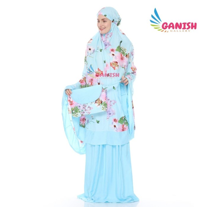 MUKENA- MUKENA BALI SAKURA / MUKENA KATUN MURAH / GROSIR MUKENA BALI - IVORY -MUKENA.