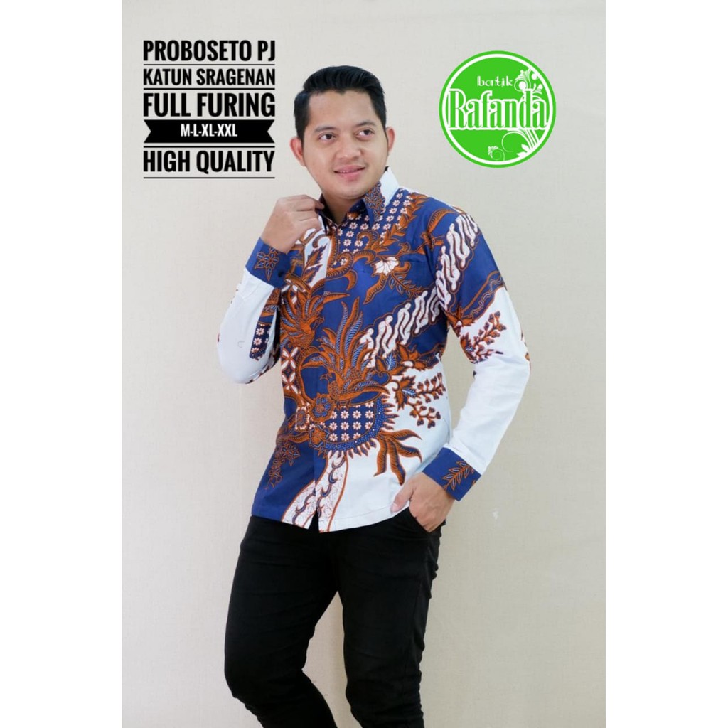 PROBOSETO PUTIH RAFANDA BAJU KEMEJA BATIK SOLO PRIA LENGAN PANJANG PENDEK LAPIS FURING ATASAN BATIK PREMIUM MODERN KATUN HALUS PETA UNGGU ALDIANSYAH ANGGARA MERAH PEKSI JODO CEMPAKA HIJAU KOKO MODANG NAVY ADI PRAKASA 2 ARFANA ANGGARA PARANG SEKTI PARANG