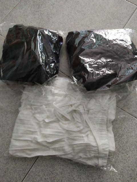 V456wht - Rok Plisket Pita Prisket Panjang Pleated Skirt Flare Skirt Mayung Flowy