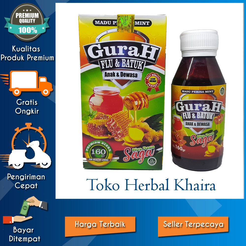 MADU GURAH FLU BATUK PLUS DAUN SAGA DARUSYIFA
