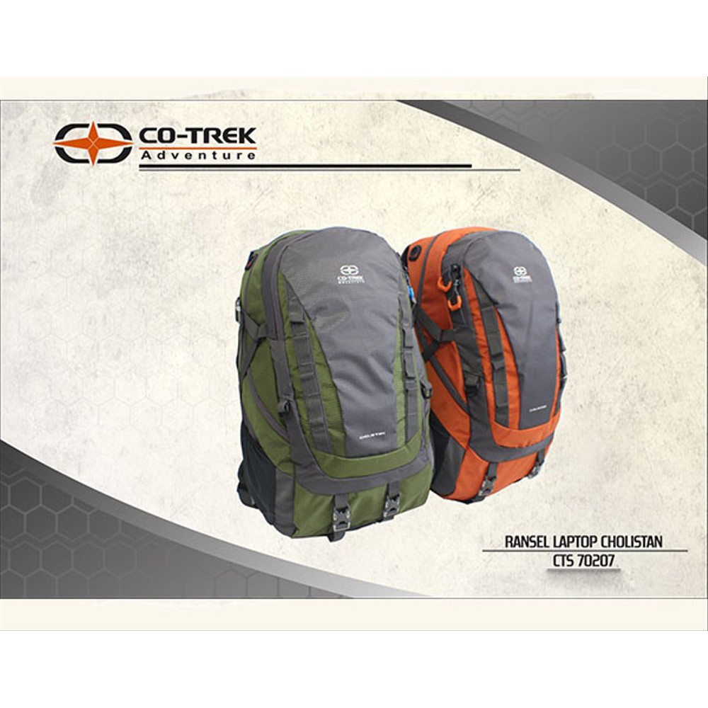 ORIGINAL TAS RANSEL LAPTOP TRAVEL COTREK DAYPACK PUNGGUNG CO-TREK CHOLISTAN ORANGE -