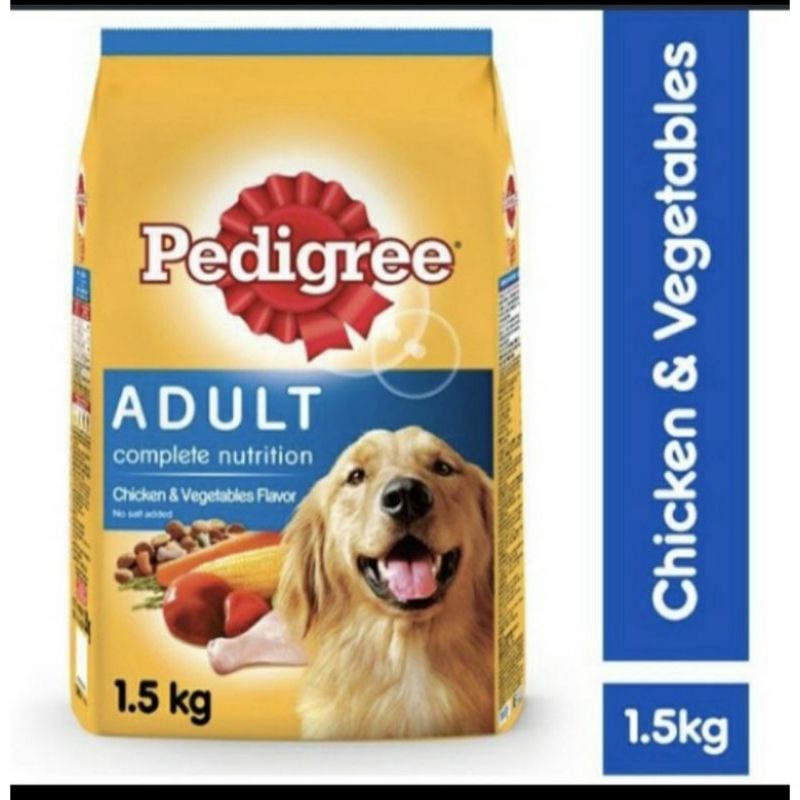 Makanan Anjing / Dog Food Dry Pedigree Adult 1.5Kg / Pedigree Beef / Pedigree Chicken / Pedigree Lamb