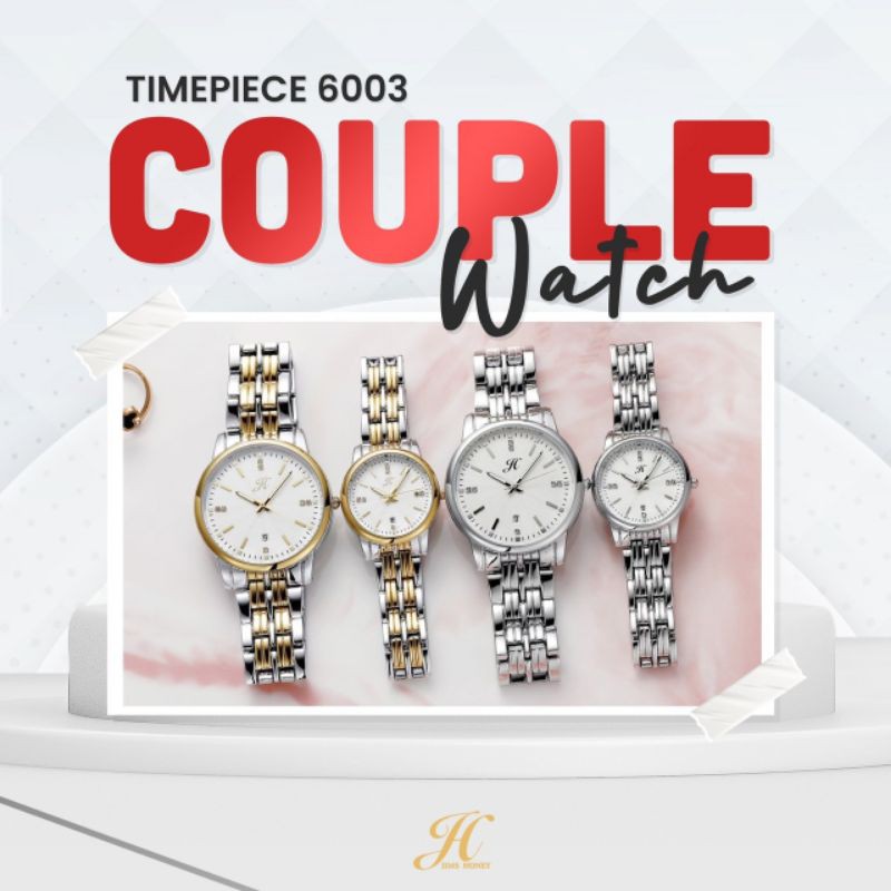 JIMS HONEY JT 6003 Jam Tangan Couple Pasangan Laki Perempuan Jimshoney Timepiece 