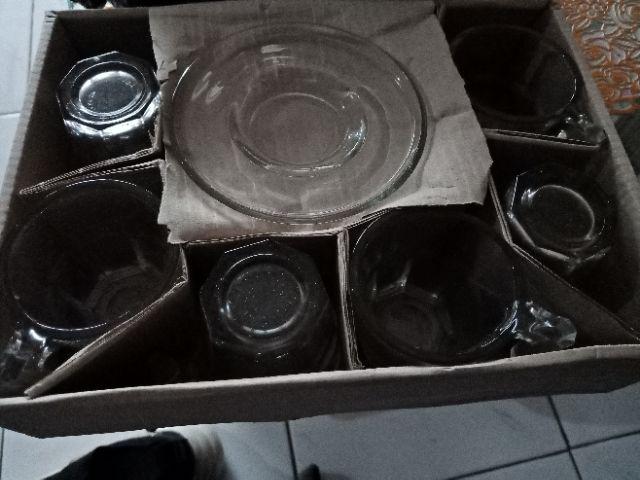 Gelas Espresso Set Dengan Piring Tatakan 80ml