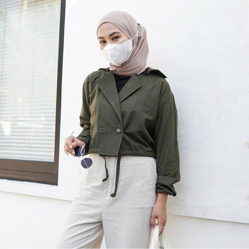 RD FASHION - ADARA BLAZER CROP WANITA TERBARU TARA JAKET