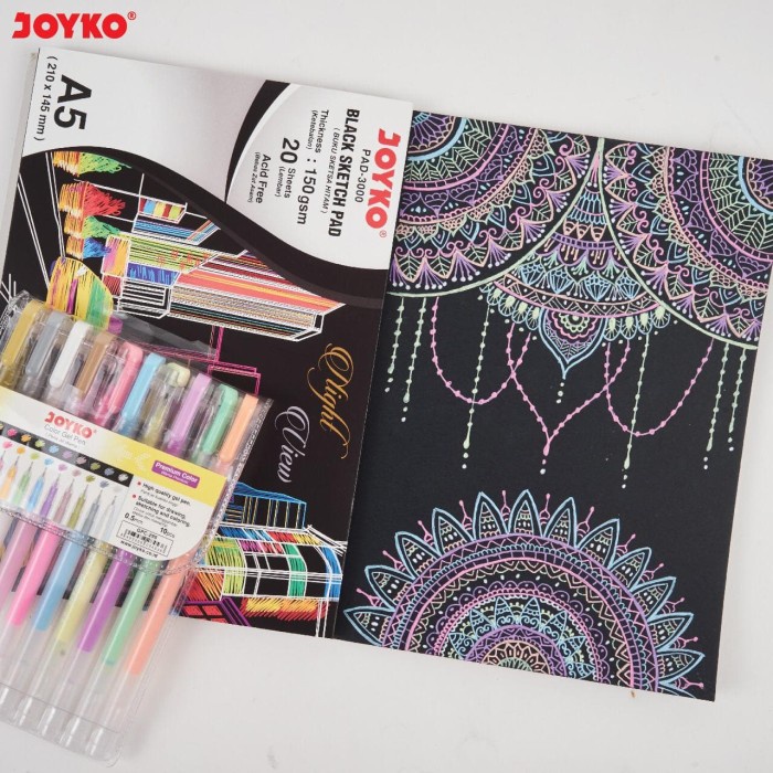 

Sketsagambar- Buku Sketsa Hitam A-5 Joyko -Buku-Gambar-Sketsa.