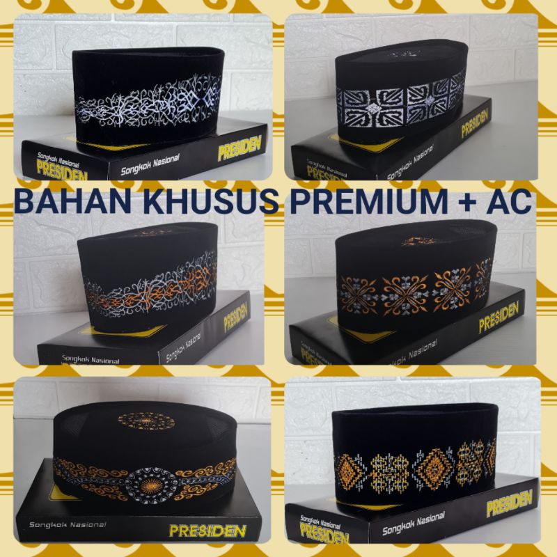 TERMURAH !!! PECI/SONGKOK/KOPIAH NASIONAL BERKUALITAS BORDIR AC BATIK BAHAN ROYALE BELUDRU PREMIUM DEWASA ANAK