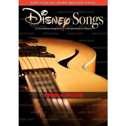 Buku Gitar / (G18) JAZZ GUITAR FOR DISNEY SONGS / Guitar Book