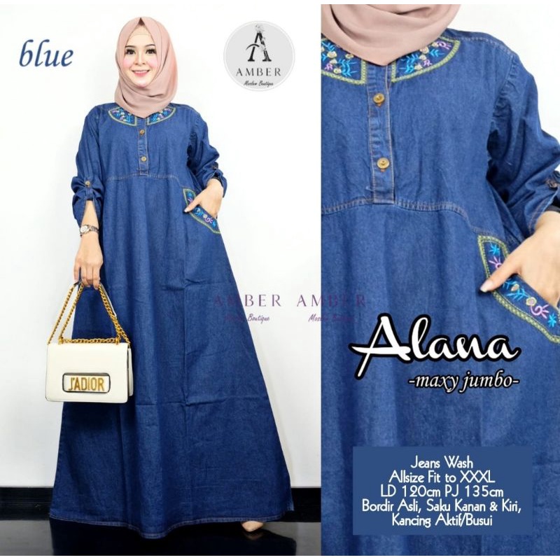 GAMIS JEANS TERBARU 2022 UNTUK WANITA MUSLIMAH DEWASA  BAJU MAXY  KEKINIAN  MODIS DAN TERPOPULER DEN