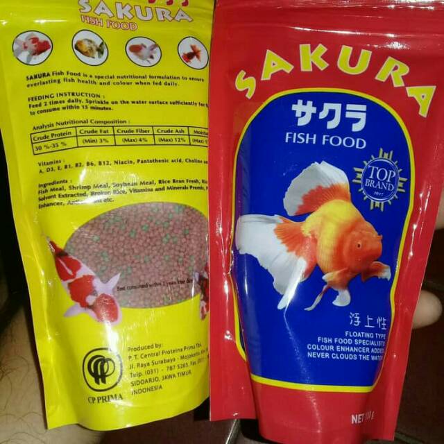 SAKURA 100gr 100 gr 1mm makanan ikan hias koki / Makanan Ikan / Pelet Ikan sakura