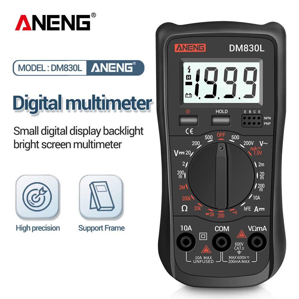 Solighter Digital Smart Multimeter Presisi Tinggi 1999jumlah True RMS Transistor Tester