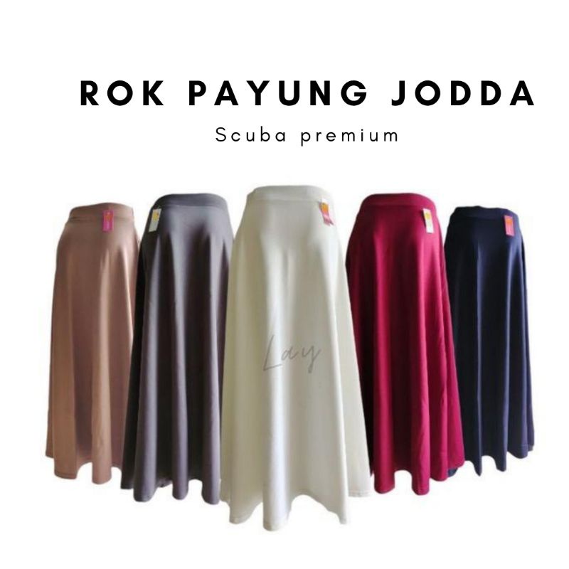 Rok Jodda Scuba Premium // Rok Payung murah // Rok Scuba premium