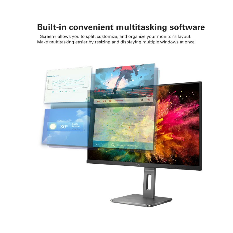 AOC U28P2U AdaptiveSync 4K UHD Monitor (28&quot;/IPS/4ms/60Hz/UHD)- Monitor LED