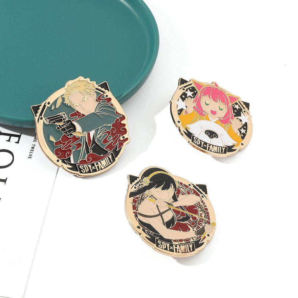 Mxbeauty Lapel Pin Ransel Cosplay Jaket Pin Pakaian Dekorasi Kartun SPY X Keluarga Anime Badge