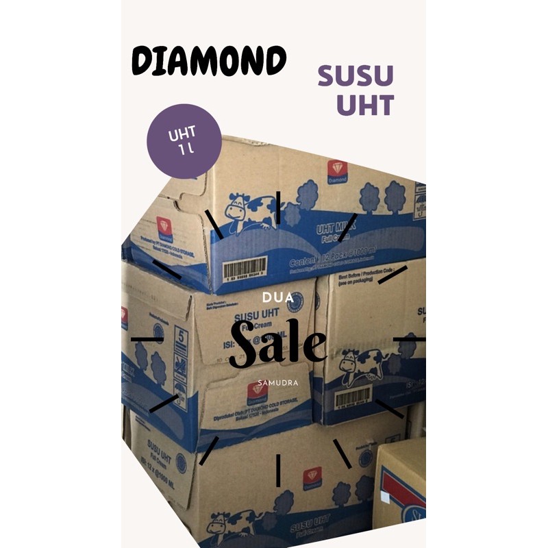 

(CK) Susu UHT Diamond / ULTRA 1dus isi 12 liter