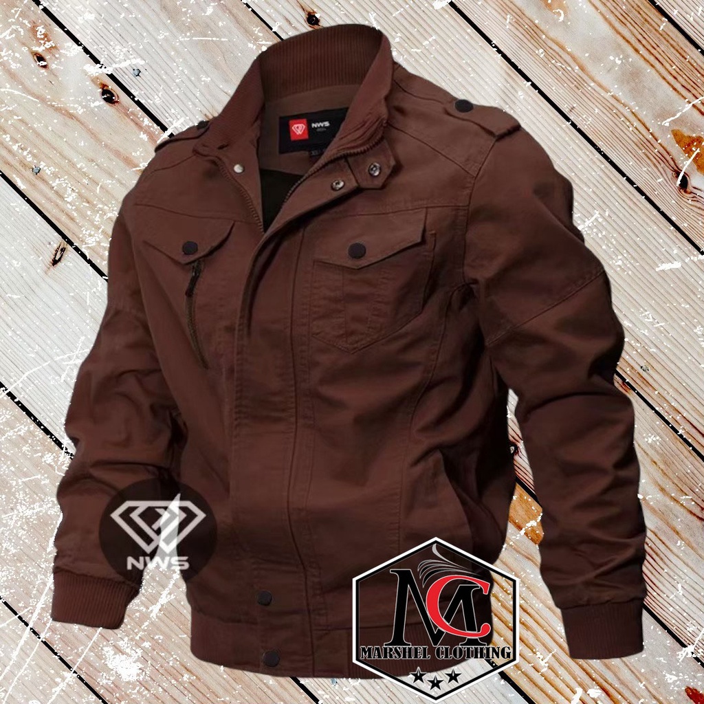 RCL - JAKET PRIA BOMBER MILITARY KLASIK NWS / Jaket Canvas Keren Pria | Jaket Canvas Greater Cowok