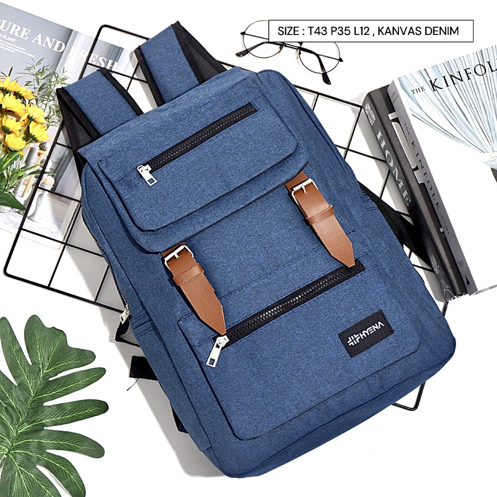 [LOKAL COD GAN] [BERKUALITAS] TAS Ransel Laptop Simpel Stylish BackPack MultiFungsi kantong depan